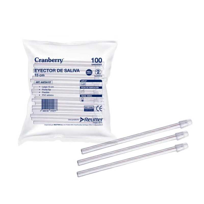 EYECTOR DE SALIVA BOLSA POR 100 UNIDADES